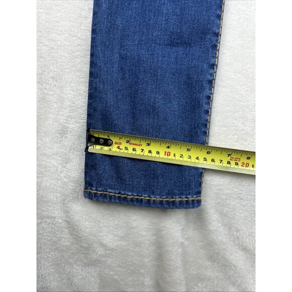Women's True Religion Cora Mid-rise Straight Jeans Size 27 Distressed Blue - Picture 7 of 14
